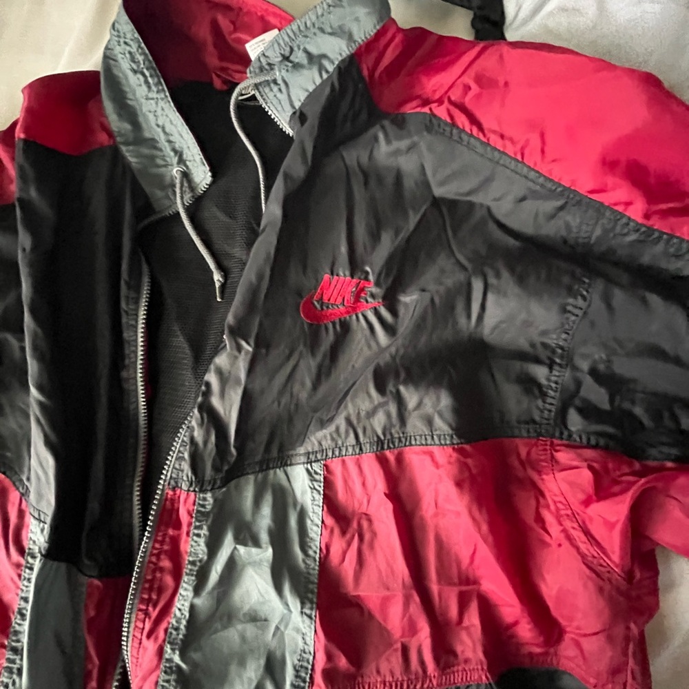 Vintage Nike Black and Red Jacket